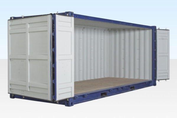20 Fuß Seecontainer mit kompletter Seitenöffnung – Einweg – Blau - Image 2