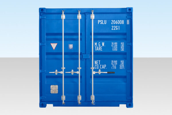 20 Fuß x 8 Fuß Lagercontainer – Bambusboden – Blau (RAL 5010) – Neu - Image 2