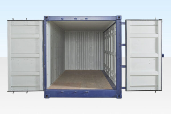 20 Fuß Seecontainer mit kompletter Seitenöffnung – Einweg – Blau - Image 4