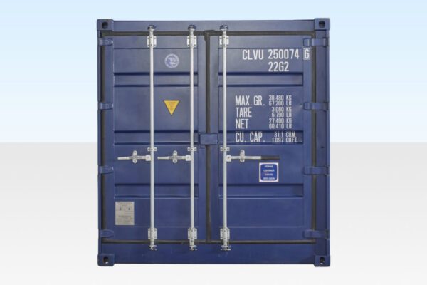 20 Fuß Seecontainer mit kompletter Seitenöffnung – Einweg – Blau