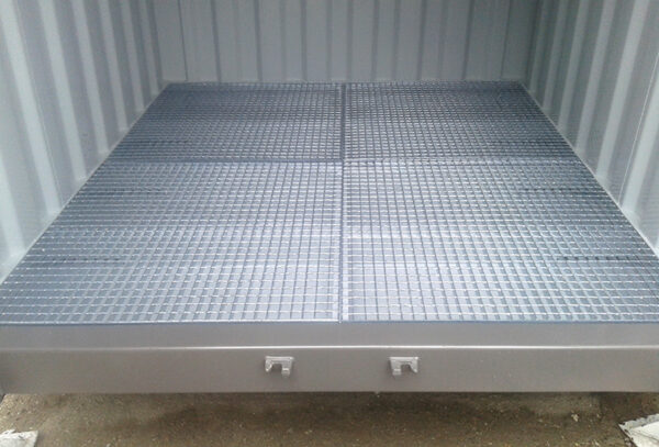 20 Fuß Gefahrstoffcontainer – Einweg – Komplette Seitenöffnung – Gitterrostboden - Image 4