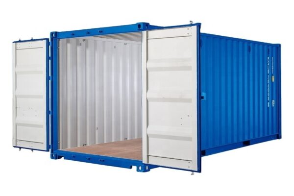 20 Fuß x 8 Fuß Lagercontainer – Bambusboden – Blau (RAL 5010) – Neu