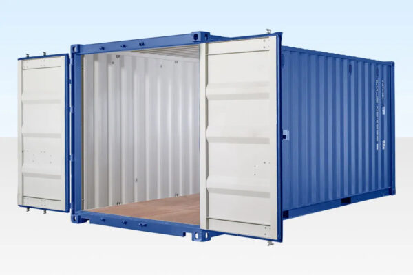 20 Fuß x 8 Fuß Lagercontainer – Bambusboden – Blau (RAL 5010) – Neu - Image 4