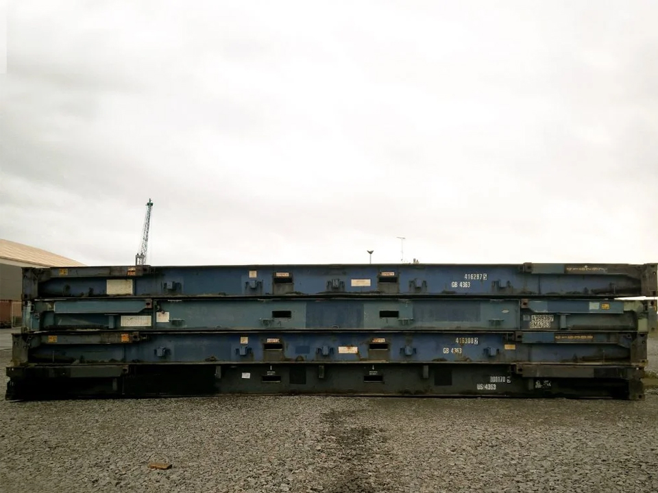 40 Fuß x 8 Fuß gebrauchter Flat-Rack-Container – ohne Seitenwände - Image 2
