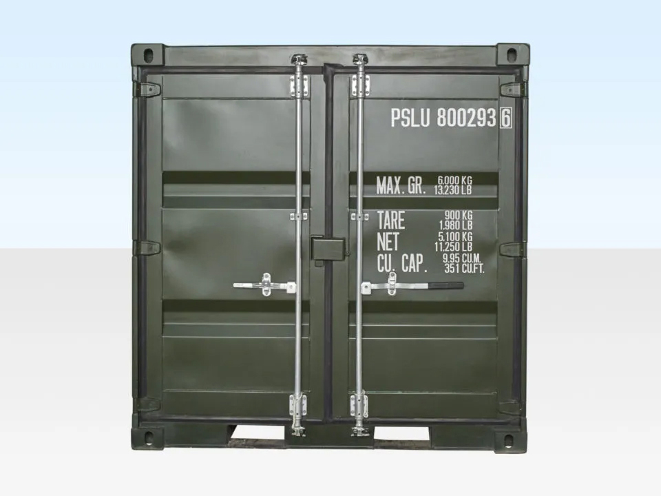 8 Fuß Seecontainer – Neu – Grün – One Trip – ISO-zertifiziert - Image 4